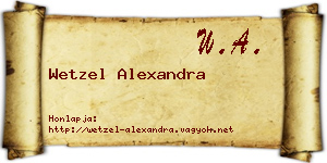 Wetzel Alexandra névjegykártya